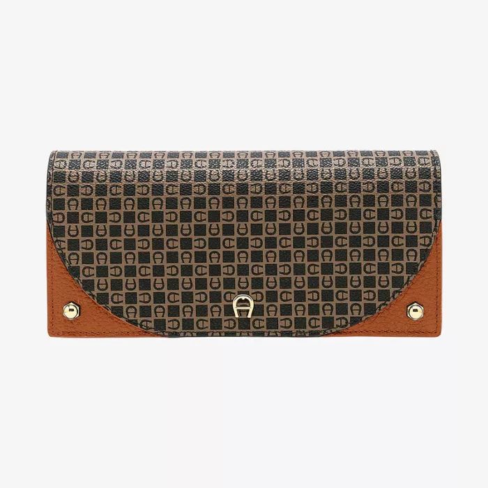Aigner Diadora Cognac Brown Bill and Card Case — view 1