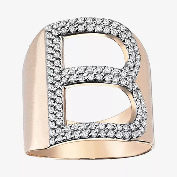 Kismet by Milka Monogram Ring — view 1