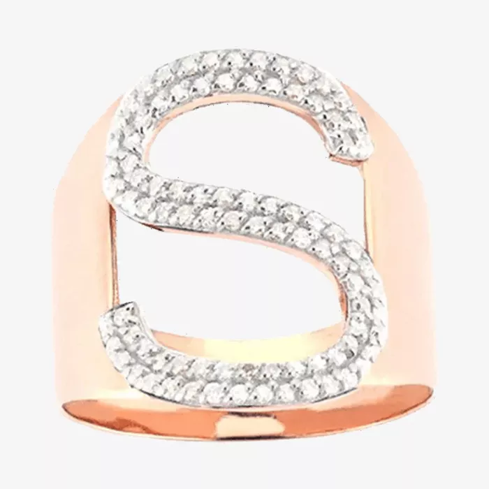 Kismet by Milka Monogram Ring — view 1