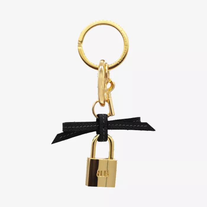 Lalage Beaumont Bow and Padlock Key Chain — view 1