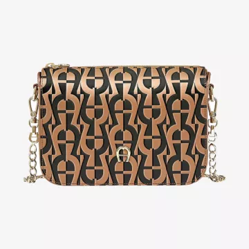 Aigner Pria Maple Brown Shoulder Bag — view 1