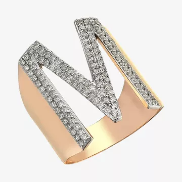 Kismet by Milka Monogram Ring — view 1