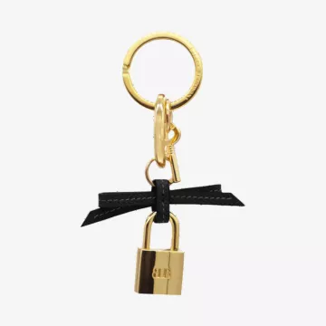 Lalage Beaumont Bow and Padlock Key Chain — view 1